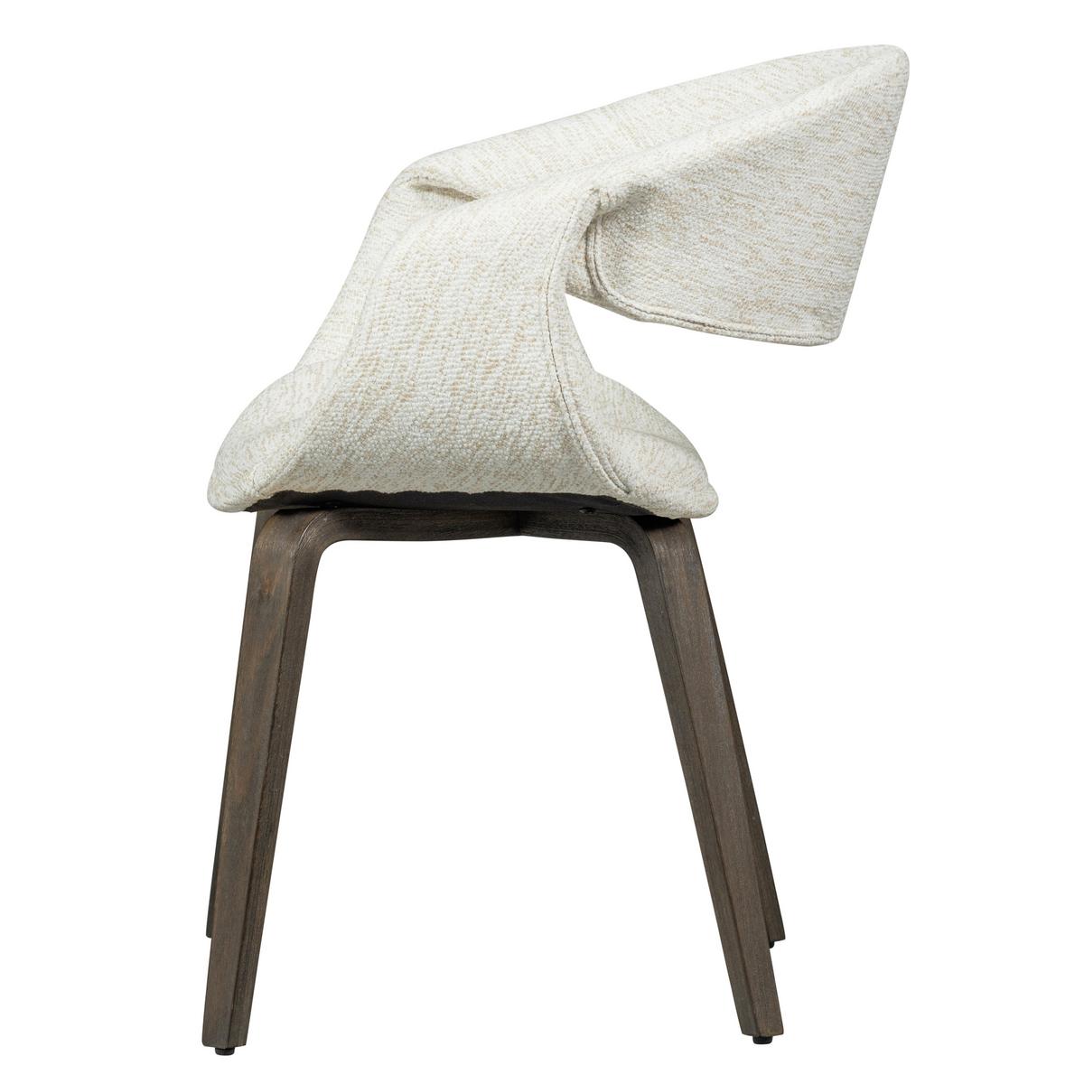 Armlehnstuhl-Set Yossi Naturfarben/Dunkelbraun B:57cm - Dunkelbraun/Naturfarben, MODERN, Holzwerkstoff/Textil (57/78/57cm) - Livetastic