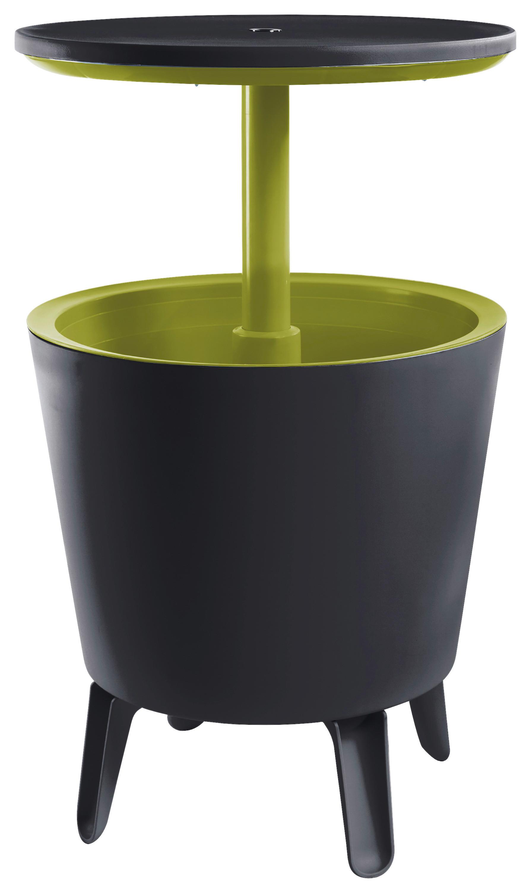 Gartenbartisch ausziehbar/ höhenverstellbar Cool Bar Rund - Anthrazit/Grün, Basics, Kunststoff (49,5/57/49,5cm)