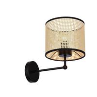 Wandleuchte 21-38234 Topi - Chromfarben, Natur, Kunststoff/Metall (20/28/26cm)