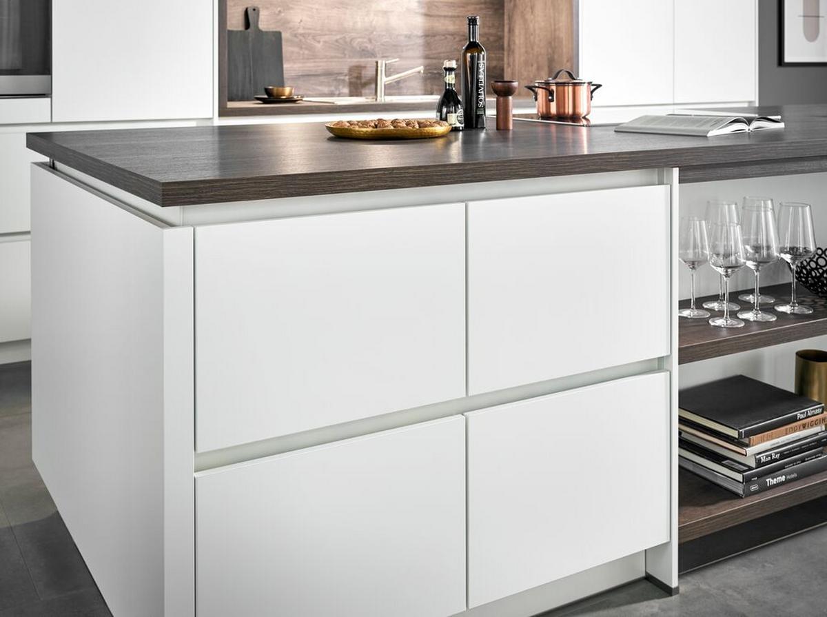 Einbauküche Ip3150 Frei Planbar Modernes Design - Eichefarben/Weiß, MODERN, Holzwerkstoff - Impuls