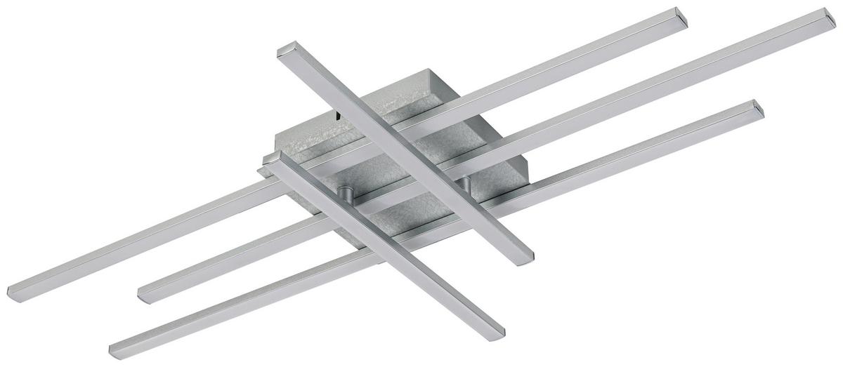 LED-Deckenleuchte Cindy - Silberfarben, Basics, Kunststoff/Metall (40/69/6,5cm) - Luca Bessoni