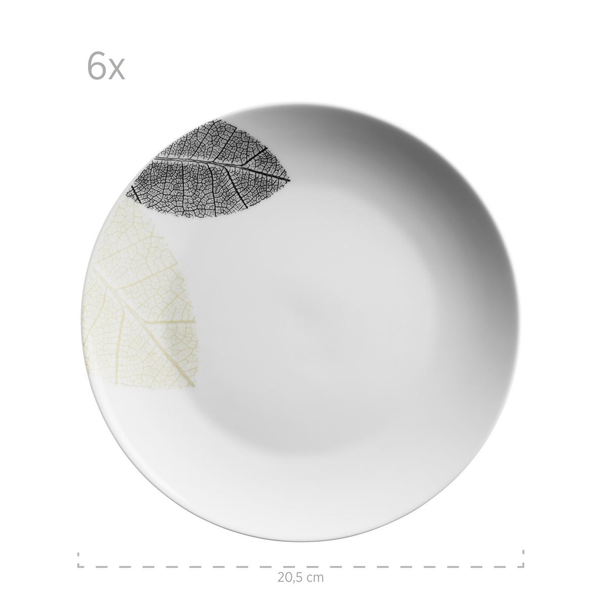 Kombiservice Jona 30-Teilig Weiß Keramik - Weiß, Basics, Keramik - Mäser