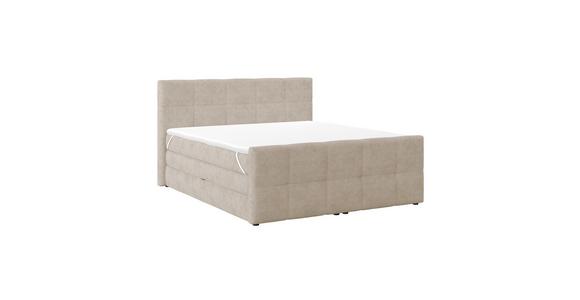 Boxspringbett mit Topper mit Bettkasten 180x200 cm Medino - Beige, KONVENTIONELL, Holz/Holzwerkstoff (180/200cm) - Luca Bessoni