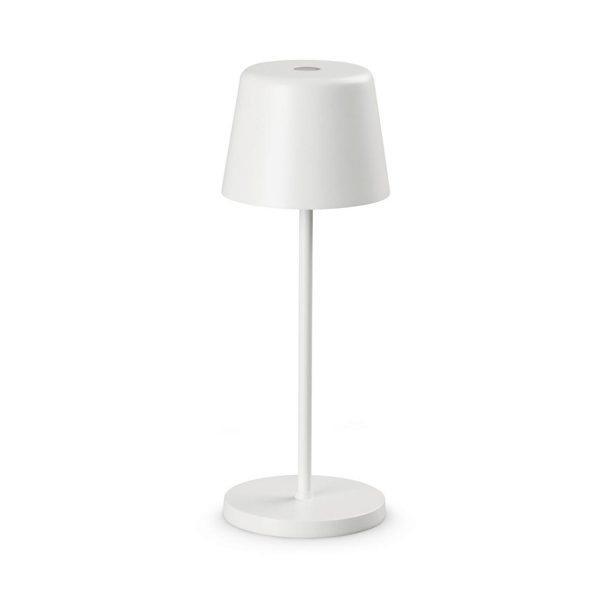 Außenleuchte Bianco Weiß D: 7,5 cm - Weiß, KONVENTIONELL, Metall (7,5/20,8cm) - Ideal Lux