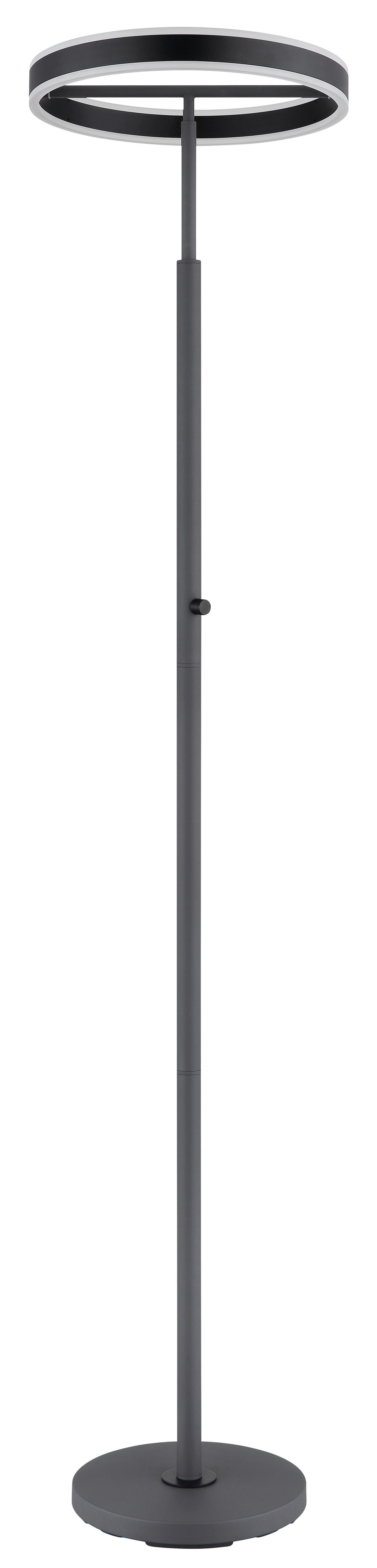 Led-stehleuchte Drehdimmer - Anthrazit/Schwarz, Design, Kunststoff/Metall (40/181cm) - Globo