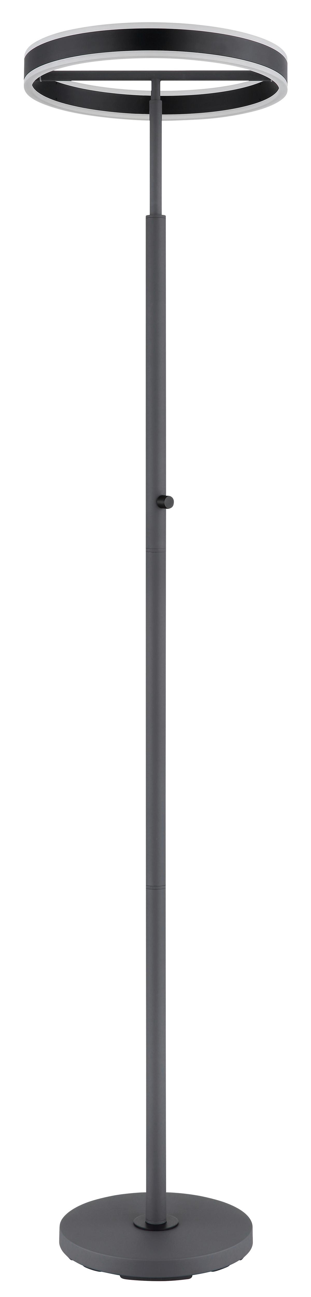 Led-stehleuchte Drehdimmer - Anthrazit/Schwarz, Design, Kunststoff/Metall (40/181cm) - Globo