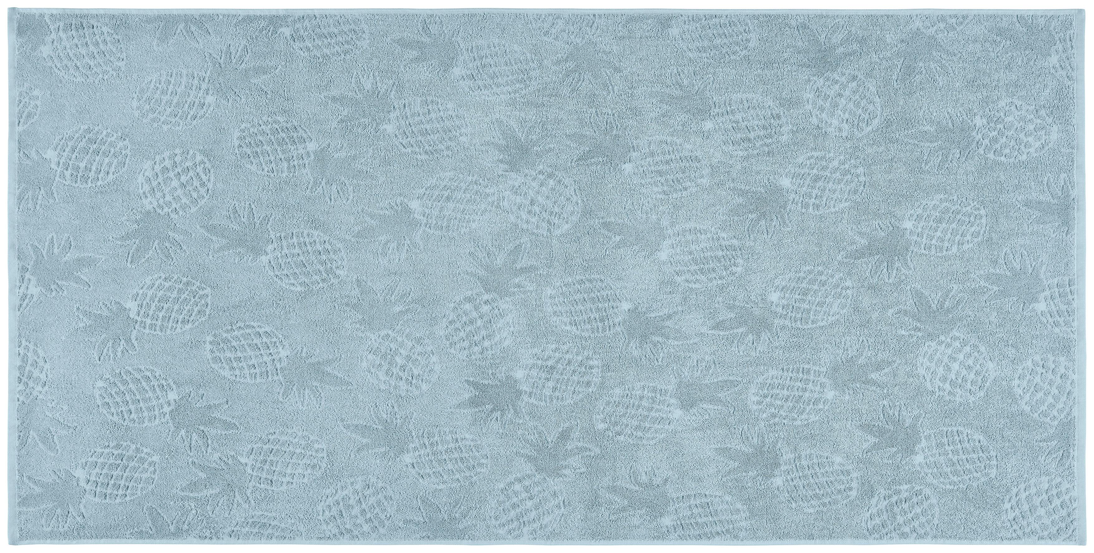 Strandtuch Pineapple - Blau, MODERN, Textil (75/150cm) - Luca Bessoni