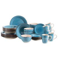 Kombiservice Lumaca Steingut 6 Personen Geschirr Set - Dunkelblau, Basics, Keramik (60/32/32cm) - Mäser