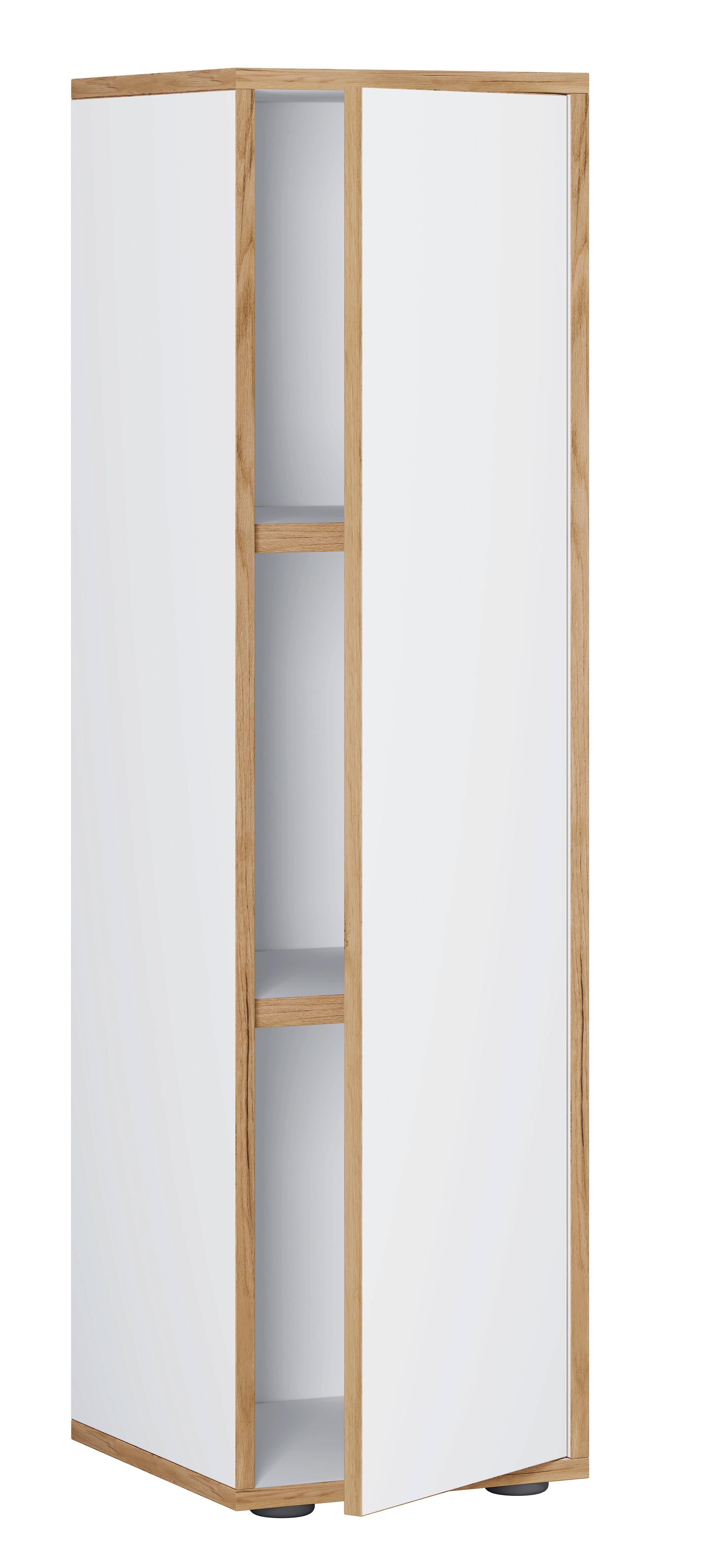 Schuhschrank Salia Honigeiche/Weiß B: 60 cm - Honigeiche/Anthrazit, Design, Holzwerkstoff (60/110/33cm) - MID.YOU