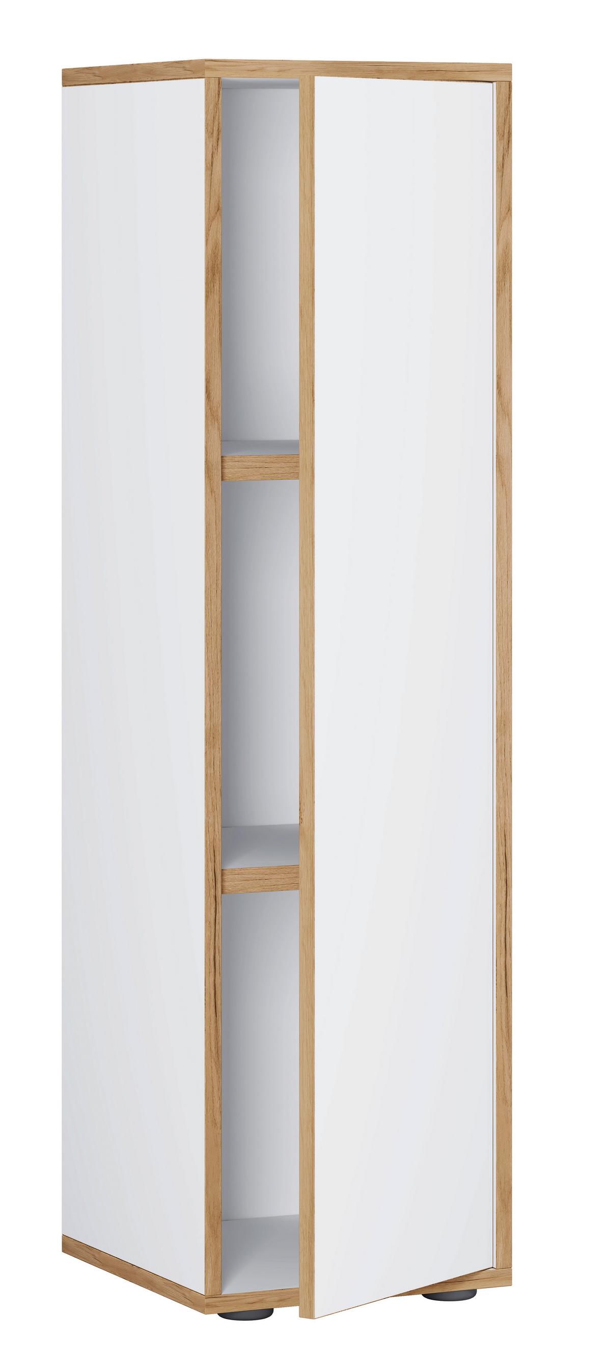 Schuhschrank Salia Honigeiche/weiß B: 60 Cm - Honigeiche/Anthrazit, Design, Holzwerkstoff (60/110/33cm) - MID.YOU