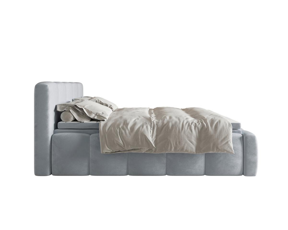 Boxbett Zako Grau LF: 180x200cm - Grau, MODERN, Textil (180/200cm) - MID.YOU