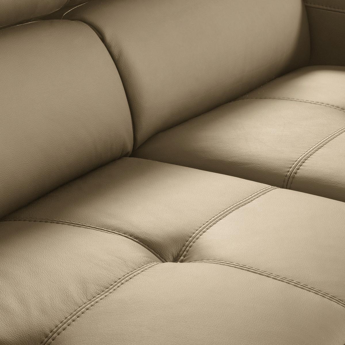 Ecksofa Torino Teilleder Hellgrau 247x173 - Hellgrau/Schwarz, Design, Leder/Textil (247/173cm) - Livetastic