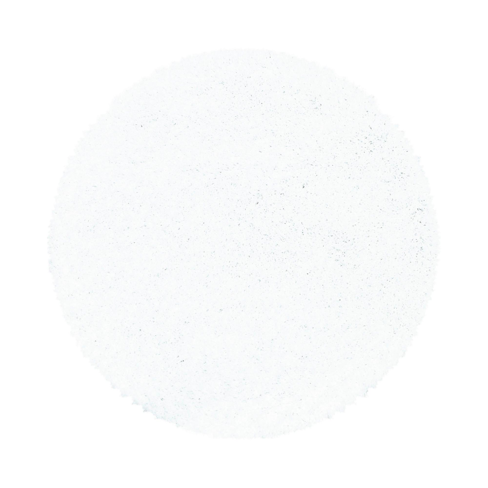 Hochflor Teppich Weiß Sydney Rund Ø 160 cm - Weiß, Basics, Textil (160cm)