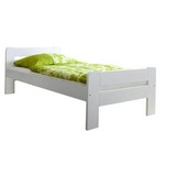 Bett Bert 90x200 cm Weiß - Weiß, Natur, Holz (90/200cm) - Carryhome