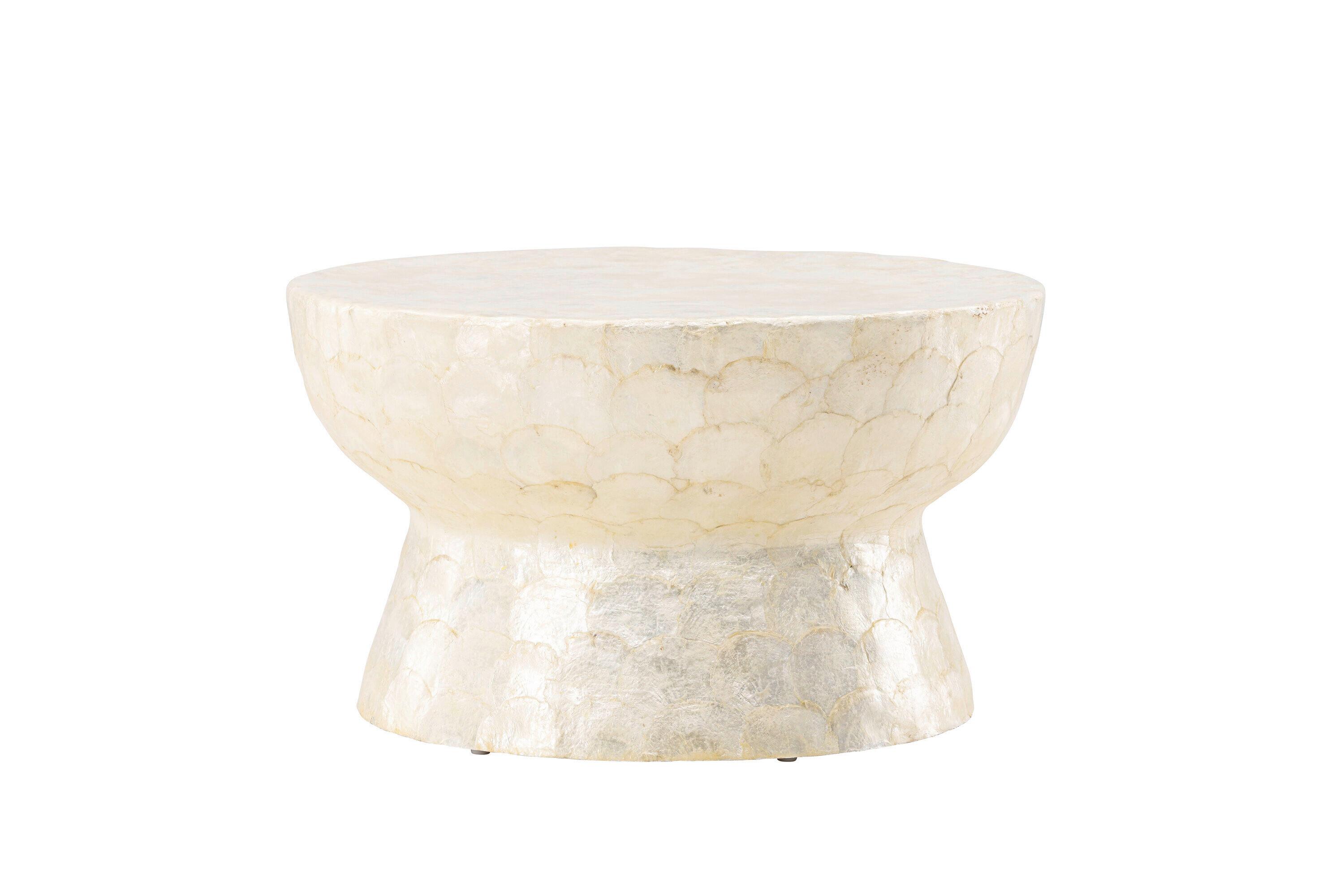 Couchtisch Sandön Creme DxH: 70x40 cm - Creme, MODERN, Naturmaterialien/Holz (70/40cm) - Livetastic