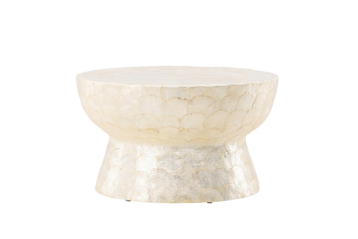 Couchtisch Sandön Creme DxH: 70x40 cm - Creme, MODERN, Naturmaterialien/Holz (70/40cm) - Livetastic