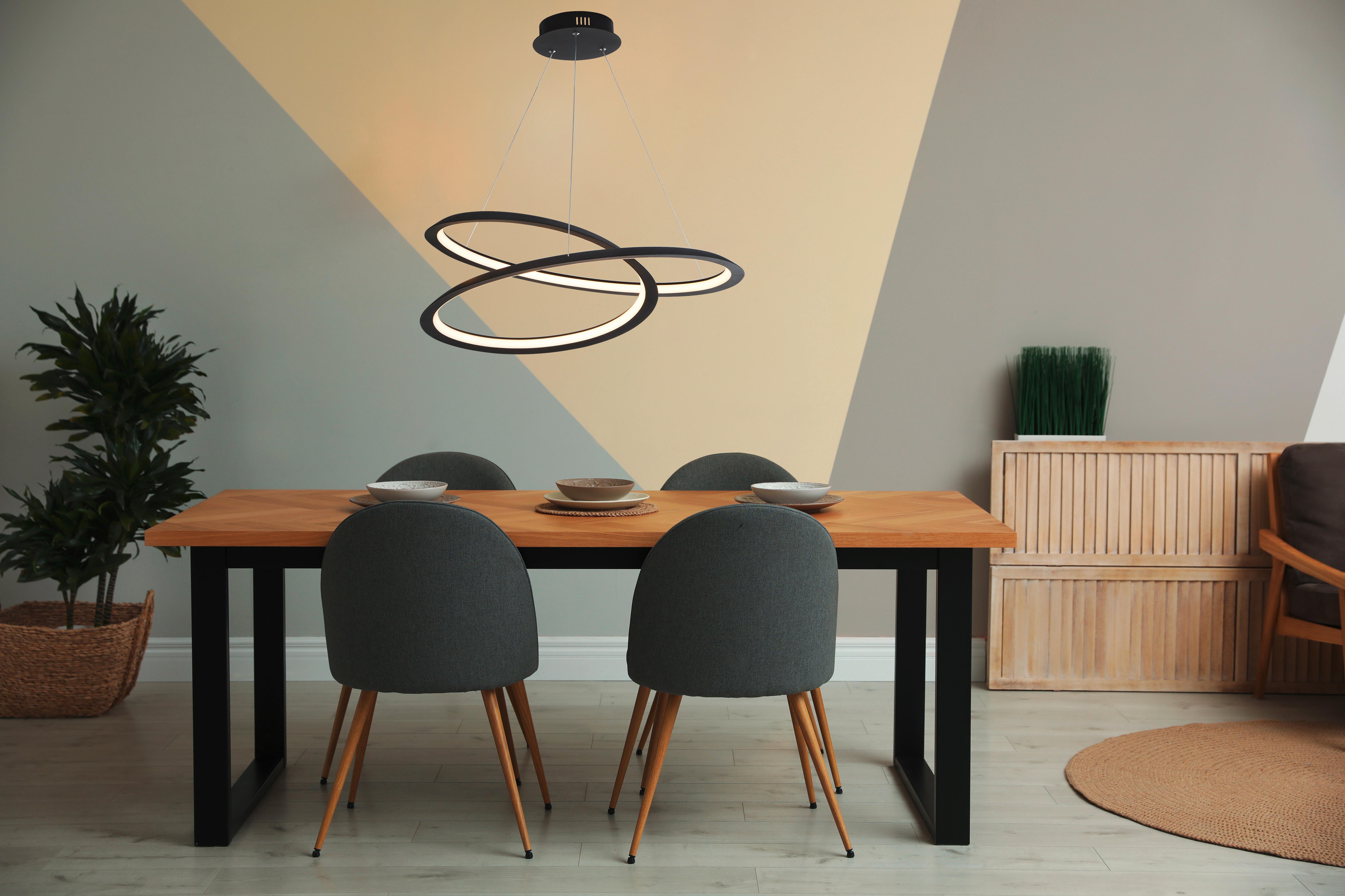 LED-Hängeleuchte 51871-1bk - Schwarz, Design, Kunststoff/Metall (60/19/61cm)