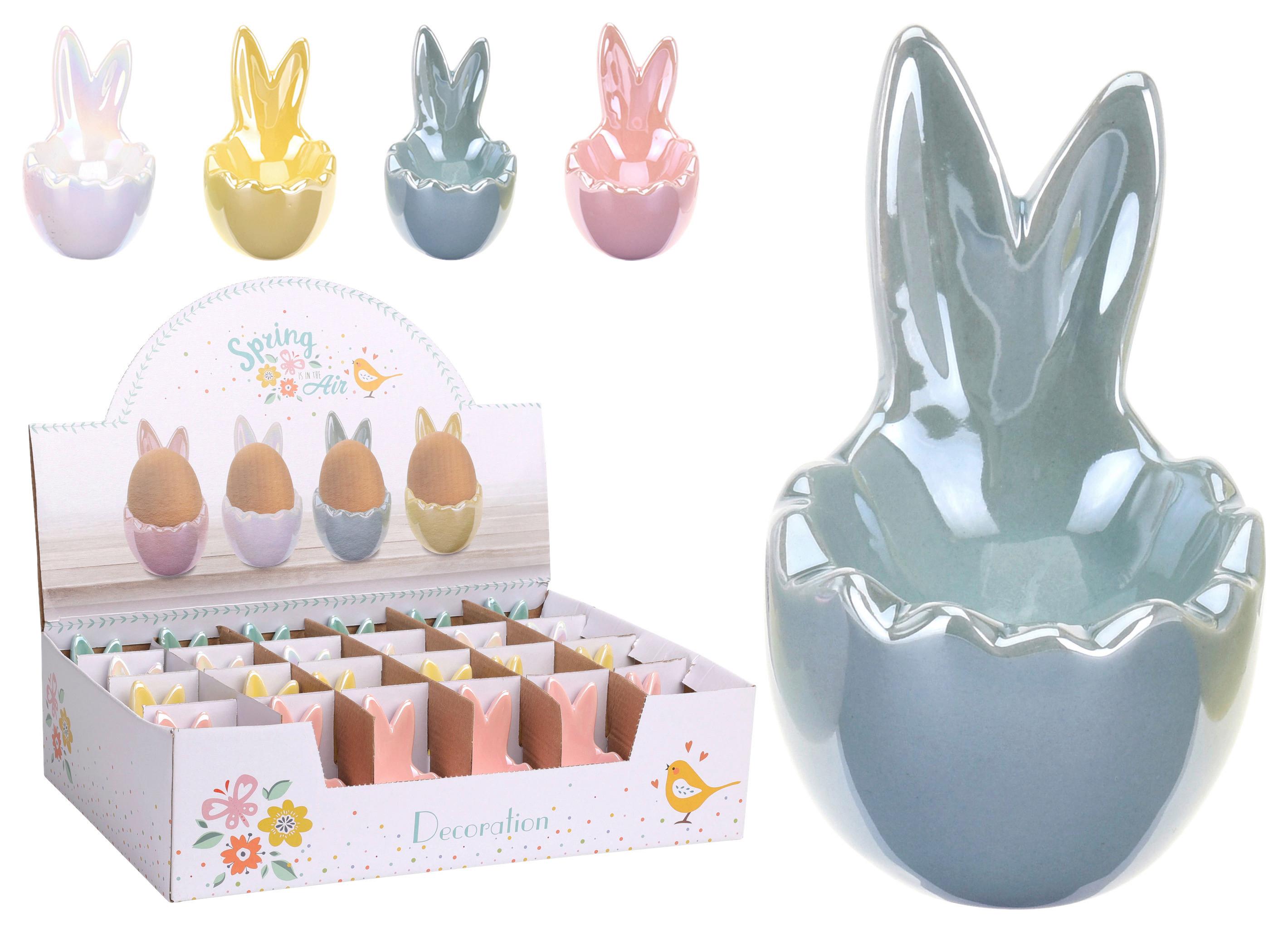 Eierbecher Kelsey - Pink/Gelb, MODERN, Keramik (6,2/5,5/8,5cm)