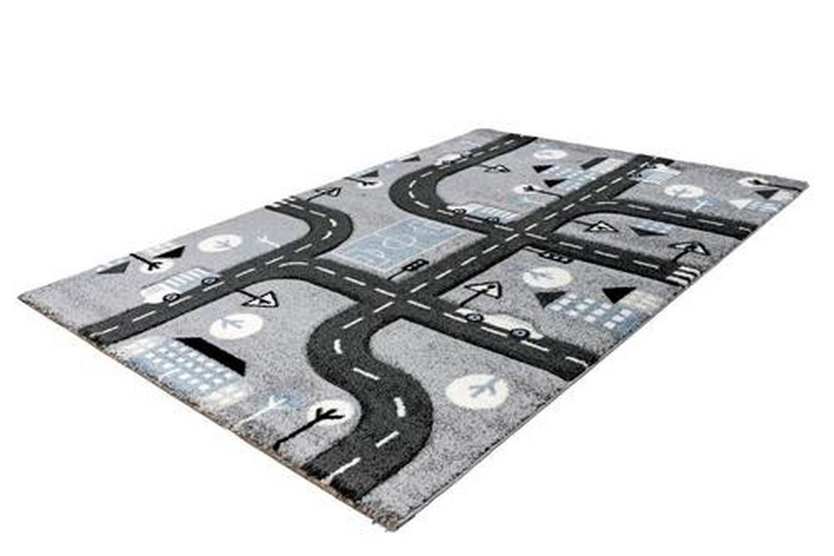Spielteppich Großstadt Silberfarben Marree 80x150 Cm - Silberfarben, Trend, Kunststoff (80/150cm) - Kayoom