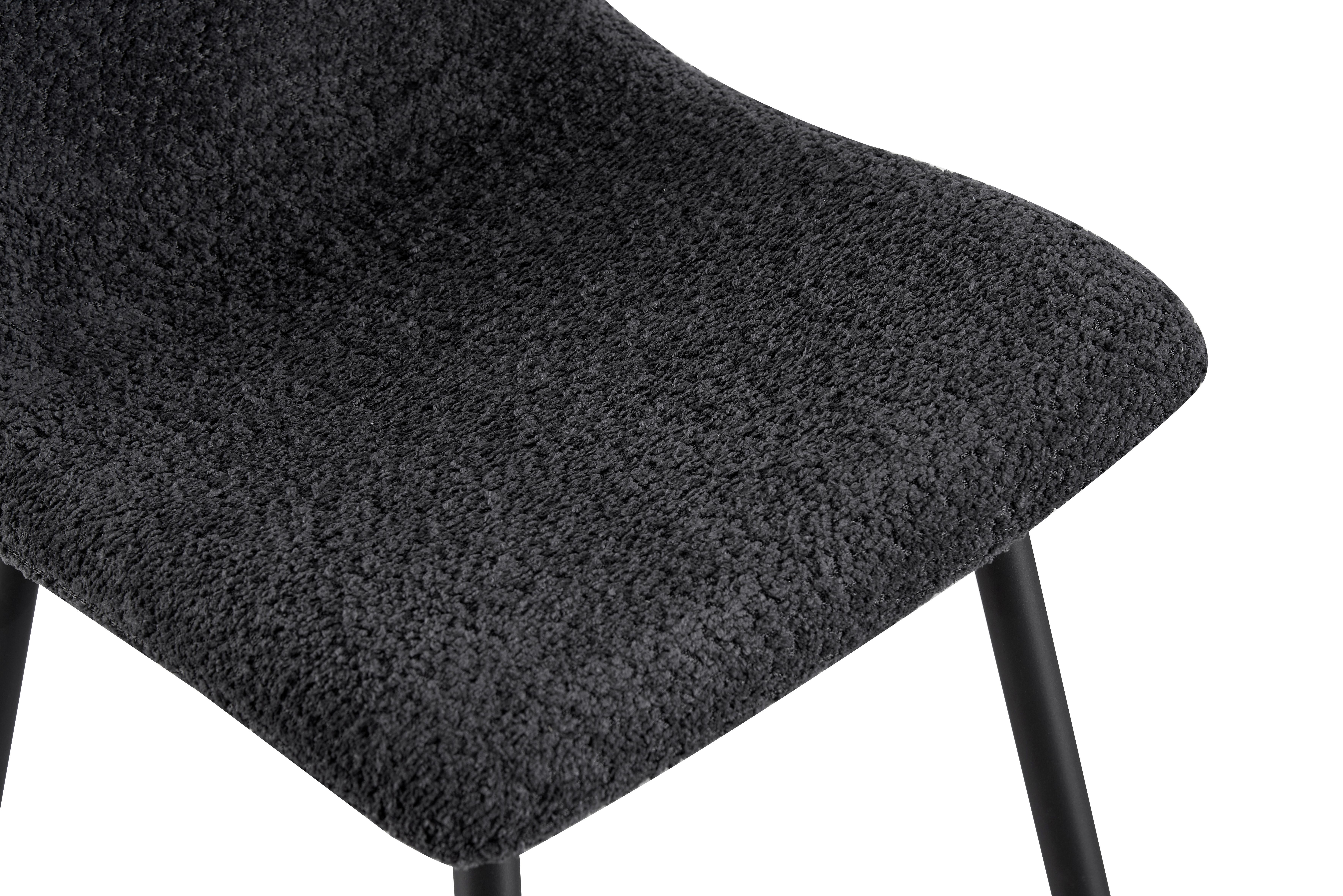 Stuhl Stuhl - Schwarz/Grau, MODERN, Holz/Textil (43/86/54,5cm) - MID.YOU