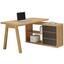 Rohový Písací Stôl Riga - farby dubu/antracitová, Moderný, kompozitné drevo (135/75/114,5cm) - Premium Living Rohový Písací Stôl Riga - farby dubu/antracitová, Moderný, kompozitné drevo (135/75/114,5cm) - Premium Living