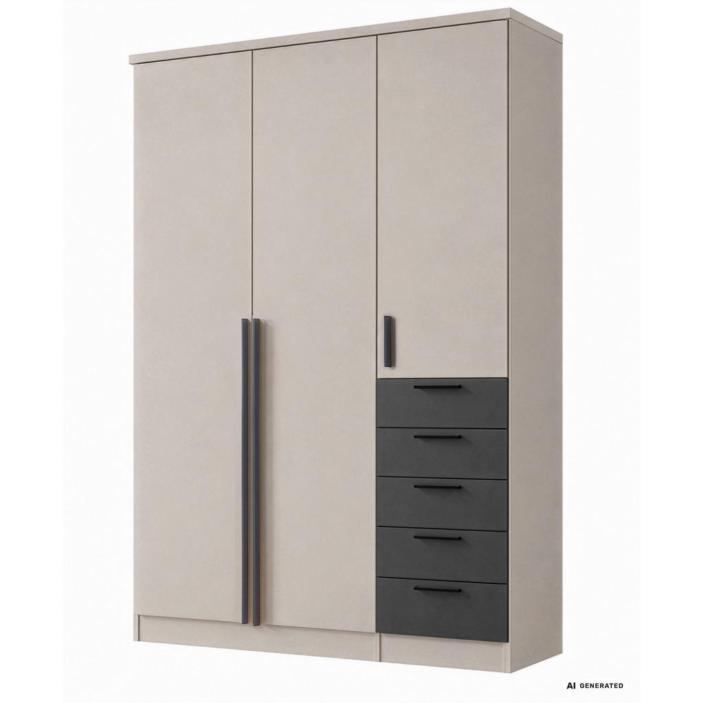 Kleiderschrank Arnis mit Schubladen B: 135,6cm