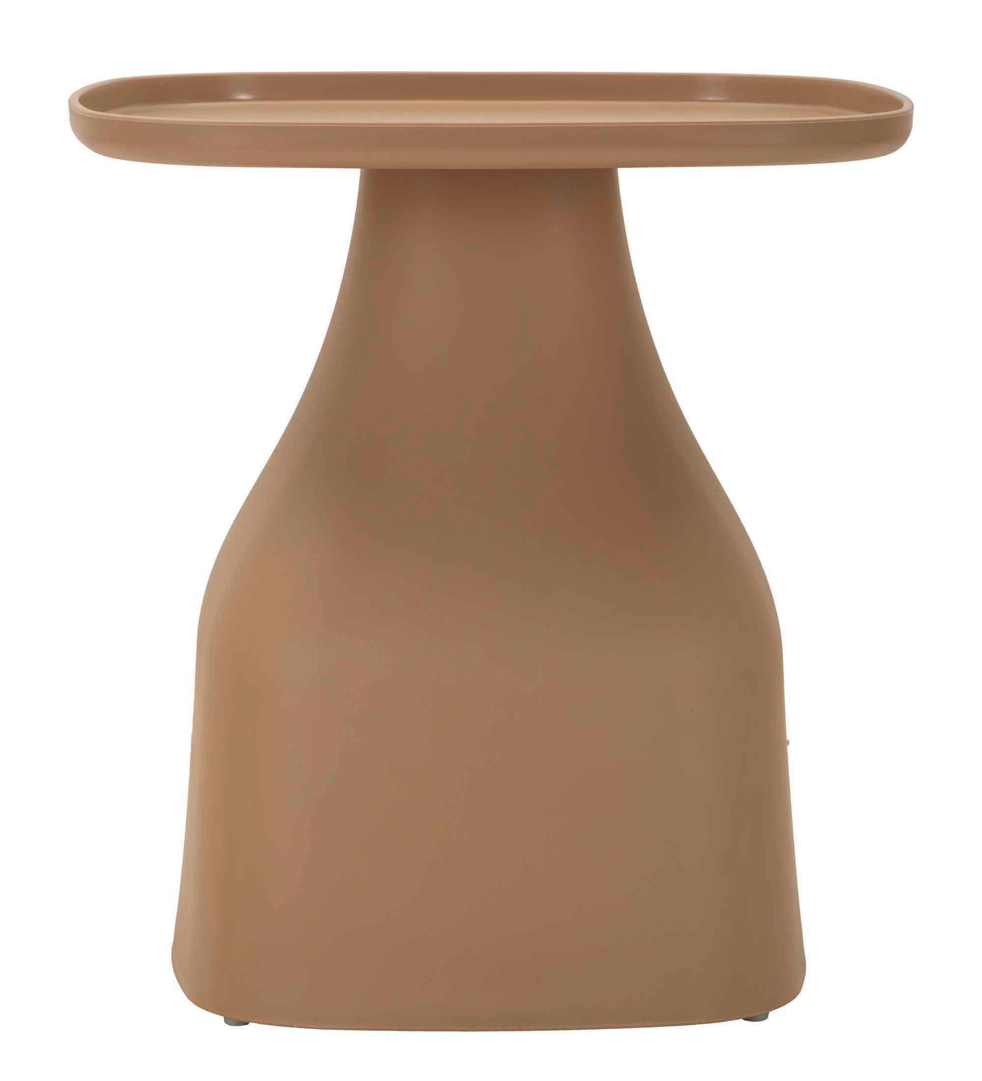 Couchtisch Gea Table Grau B: 48 cm - Beige, Basics, Kunststoff (48/50/48cm)