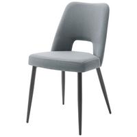 Polsterstuhl Medan Grau - Schwarz/Grau, MODERN, Textil/Metall (45/86/59cm) - MID.YOU