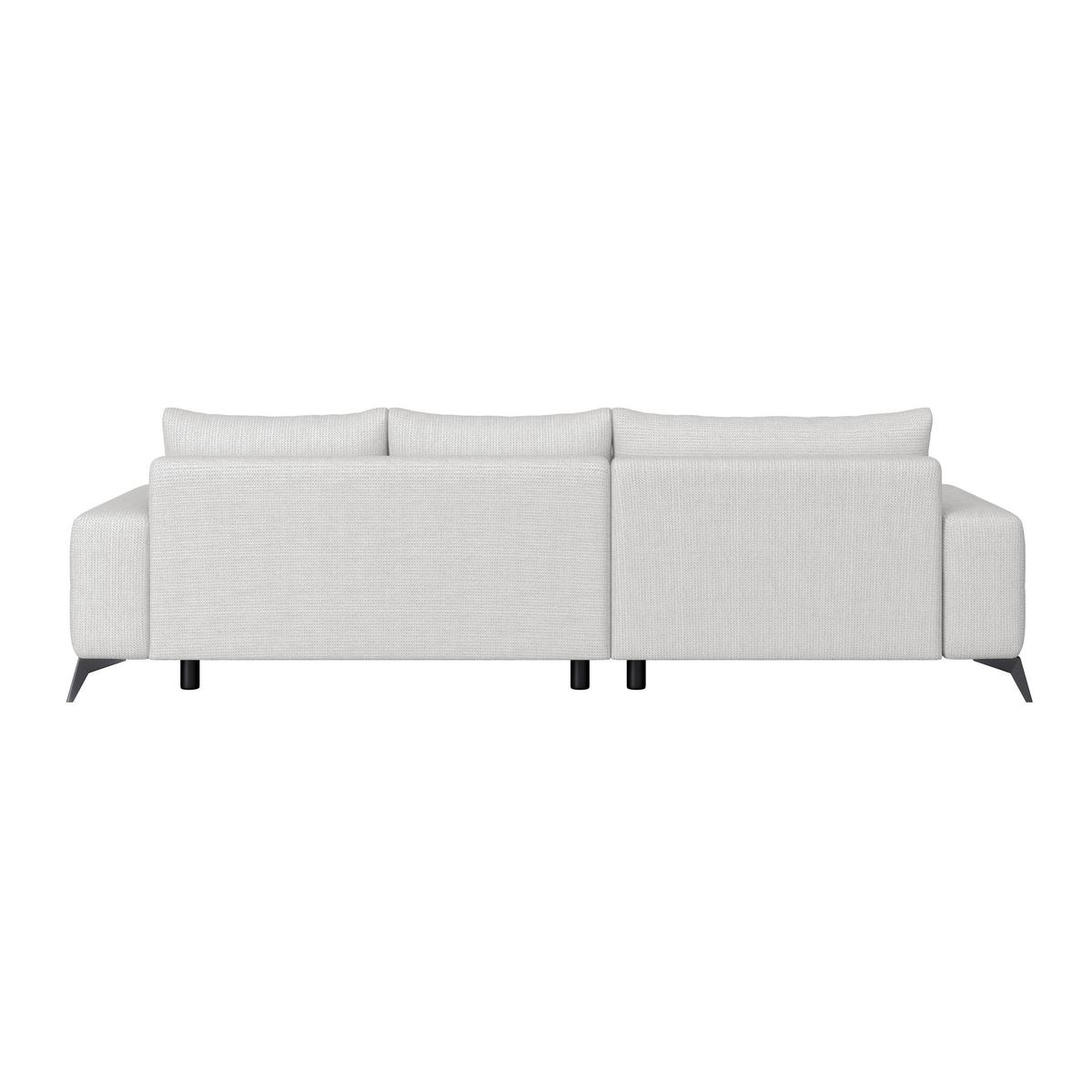 Ecksofa Mauro Beige, mit Schlaffunktion - Creme/Schwarz, Trend, Textil (175/290cm) - Luca Bessoni
