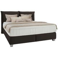 Posteľ boxspring Fog 160x200cm,hnedá - hnedá/strieborná, Lifestyle, textil/plast (160/200cm) - Premium Living