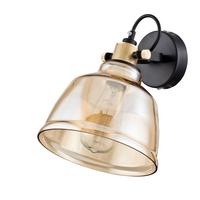 Wandleuchte Irving - Bernsteinfarben/Schwarz, Trend, Glas/Metall (27/20/25cm) - MAYTONI