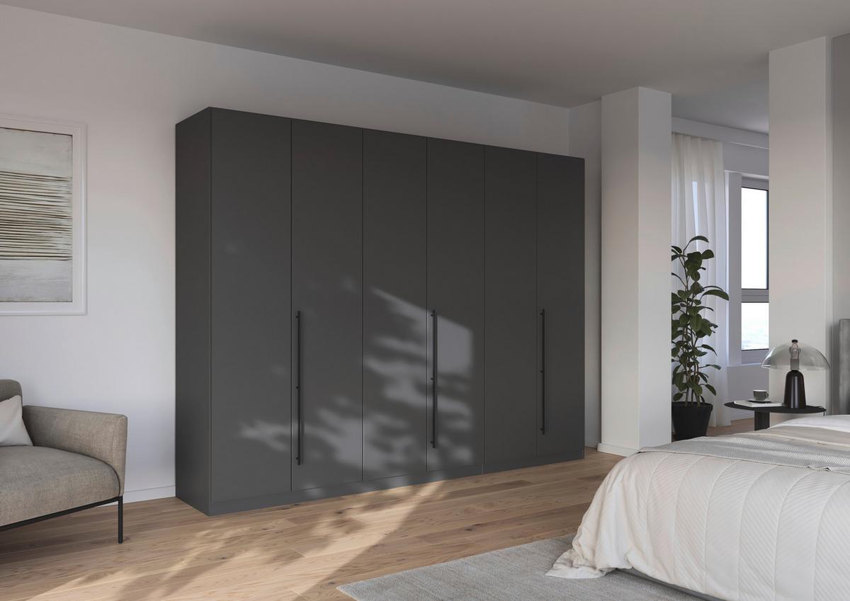 Kleiderschrank Safari B: 271 cm - Grau, KONVENTIONELL, Holzwerkstoff (271/229/54cm)