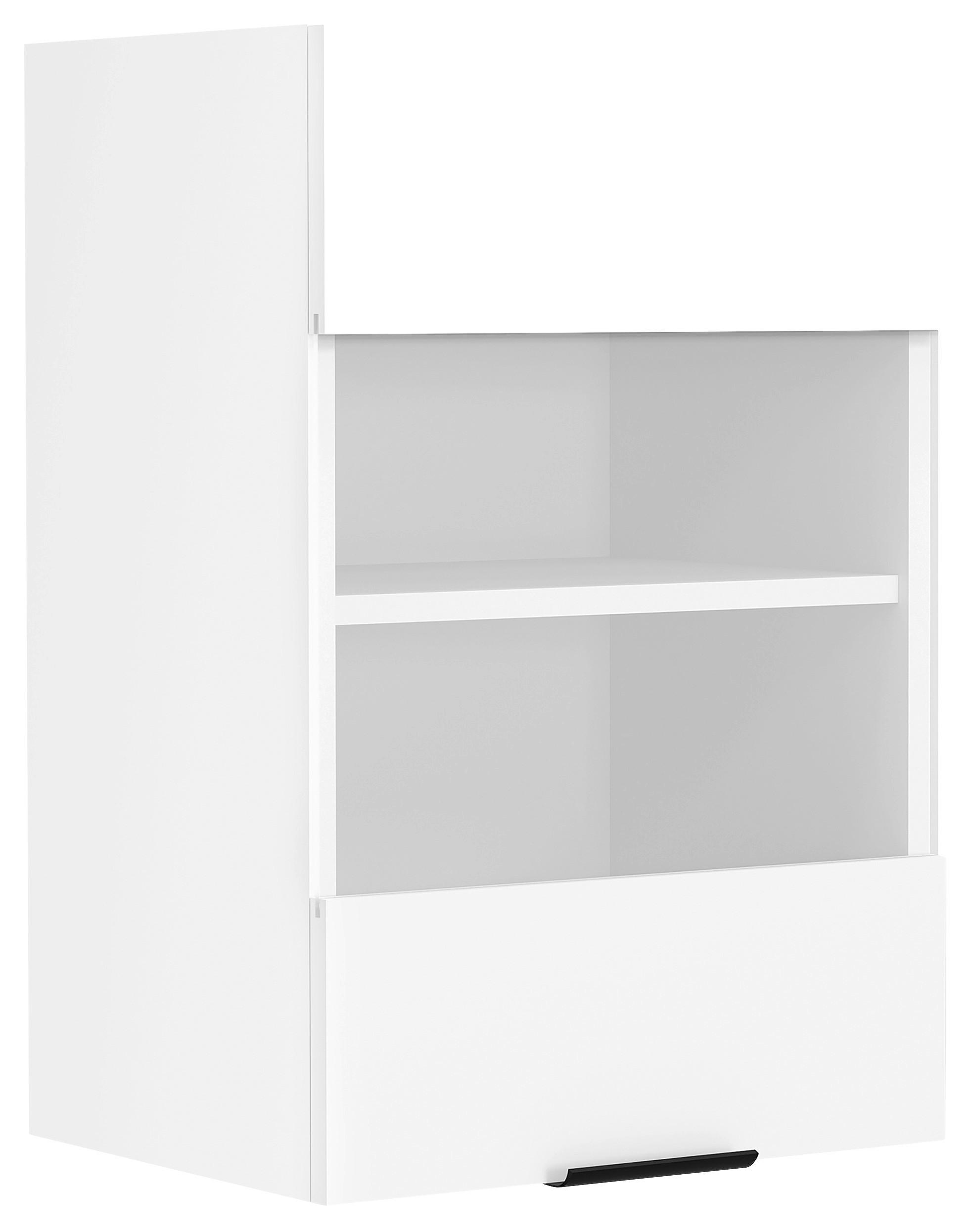 Küchenoberschrank Fasola Weiß B: 40 cm - Weiß, Trend, Glas/Holzwerkstoff (40/60/31cm) - MID.YOU