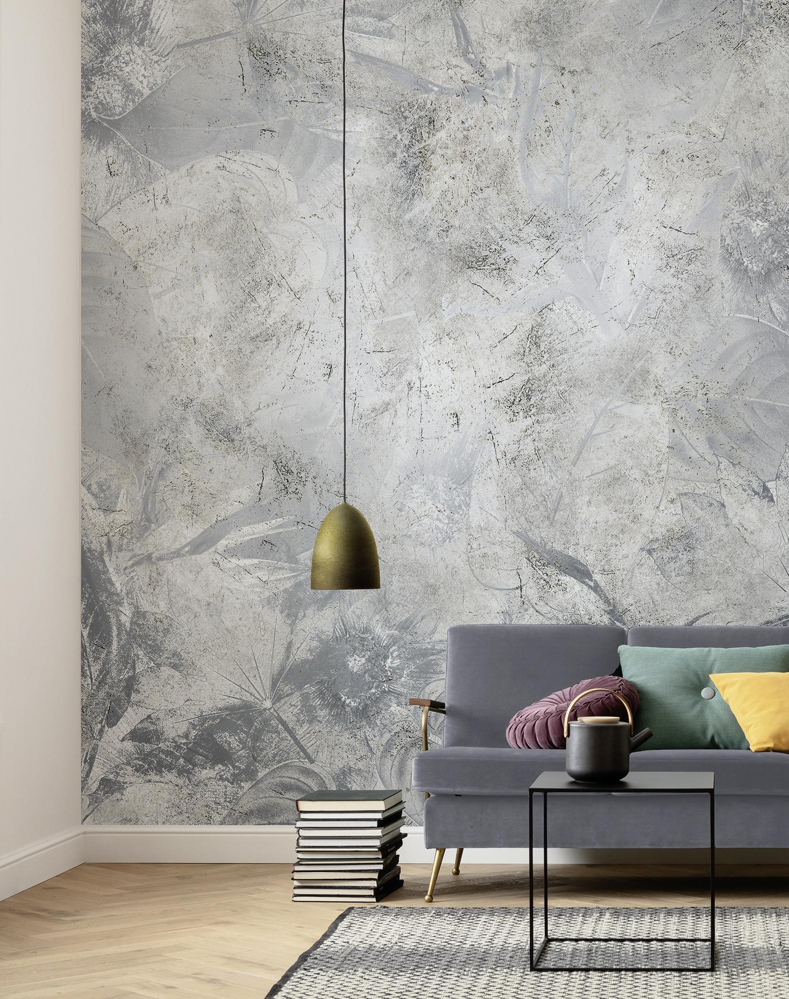 Fototapete Rsx4-020 Flower Fossil - Blau/Silberfarben, Trend (200/280cm)