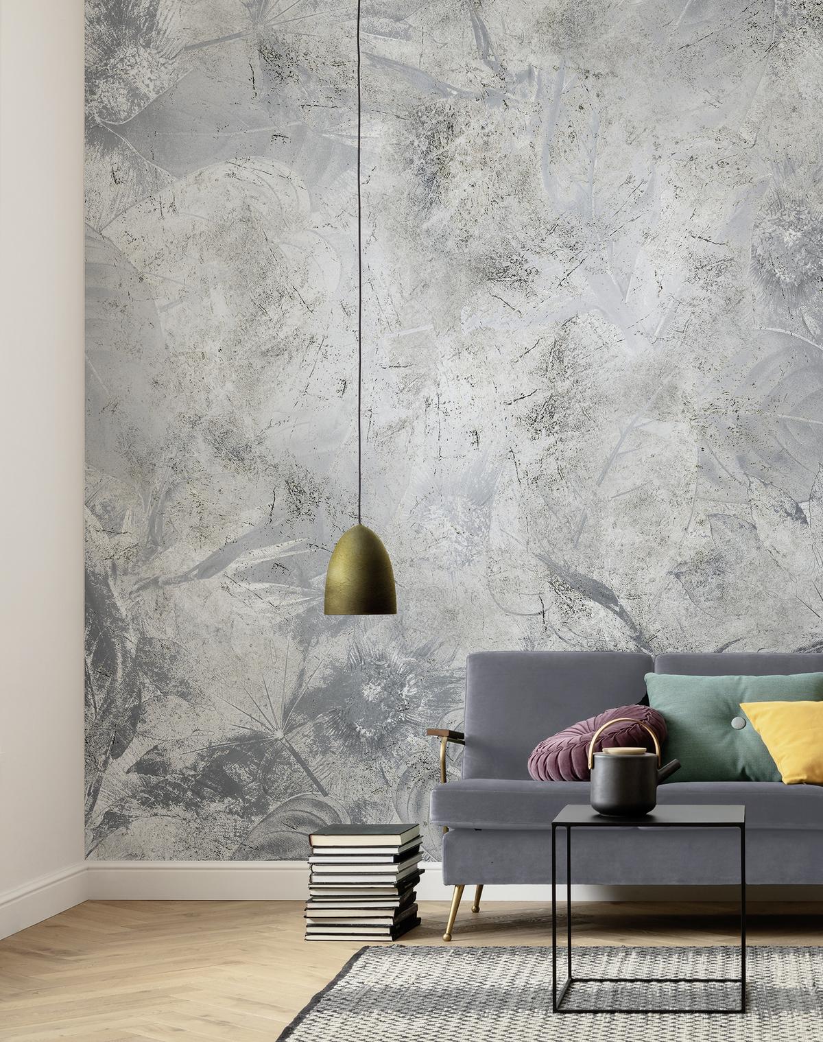 Fototapete Rsx4-020 Flower Fossil - Blau/Silberfarben, Trend (200/280cm)