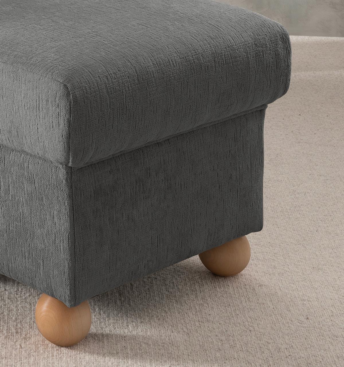 Hocker Torello Graubraun B: 56cm - Wildeiche/Graubraun, KONVENTIONELL, Textil (56/46/56cm) - Livetastic