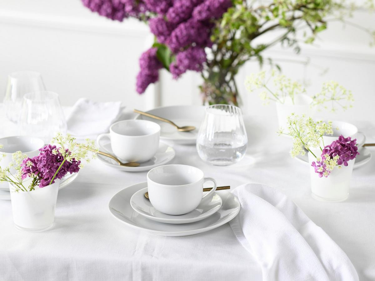 Kaffeeservice Luna 18--Teilig., Weiß - Weiß, Basics, Keramik - Creatable