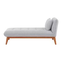 Relaxační postel LIZA, světle šedá - šedá, Moderní, dřevo/textil (166/85/78cm) - Bessagi Home