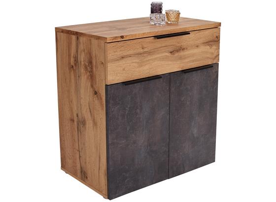Kommode Kai1 B:80cm Wotan Eiche Dekor/ Betonoptik - Eichefarben/Alufarben, MODERN, Holzwerkstoff (80/80/39cm) Kommode Kai1 B:80cm Wotan Eiche Dekor/ Betonoptik - Eichefarben/Alufarben, MODERN, Holzwerkstoff (80/80/39cm)