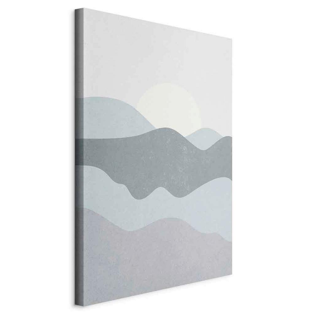 Leinwandbild Mountains Hellgrau Blaugrau B: 60 cm