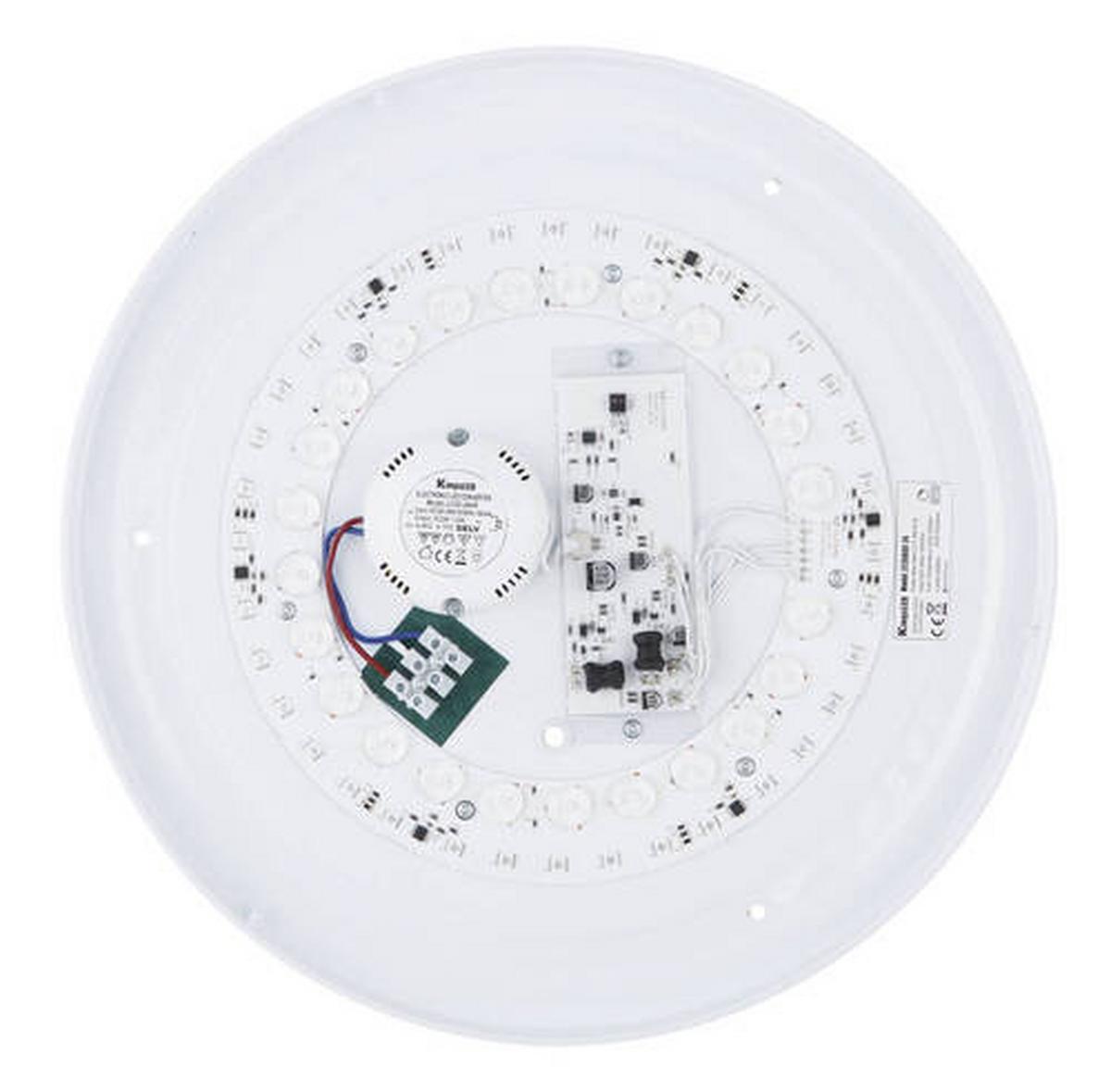 LED-Deckenleuchte Sully Ø 38 cm mit Memory-Funktion - Opal/Schwarz, Design, Kunststoff/Metall (38/7.5cm) - Globo