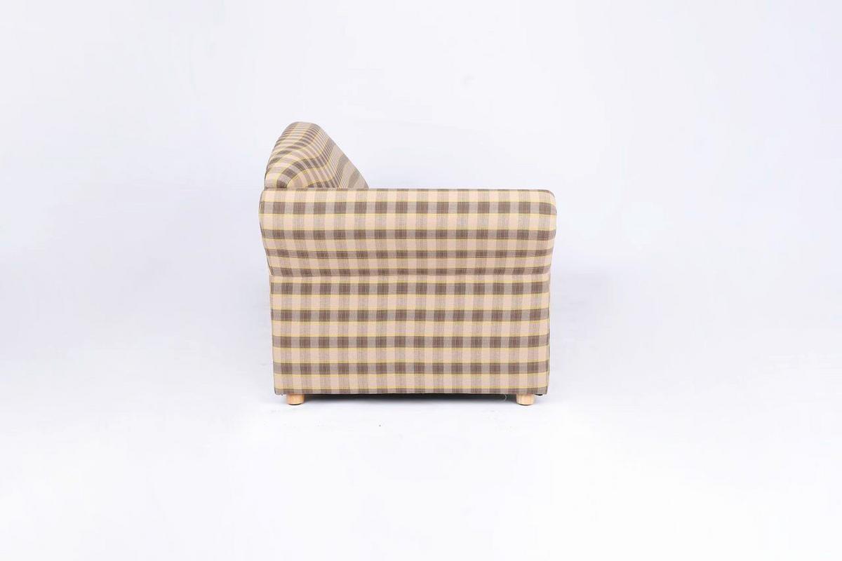 3-Sitzer Loretta, Armlehne links, ca. 193x83x85 cm - Hellbraun/Braun, Basics, Holz/Textil (193/83/85cm)
