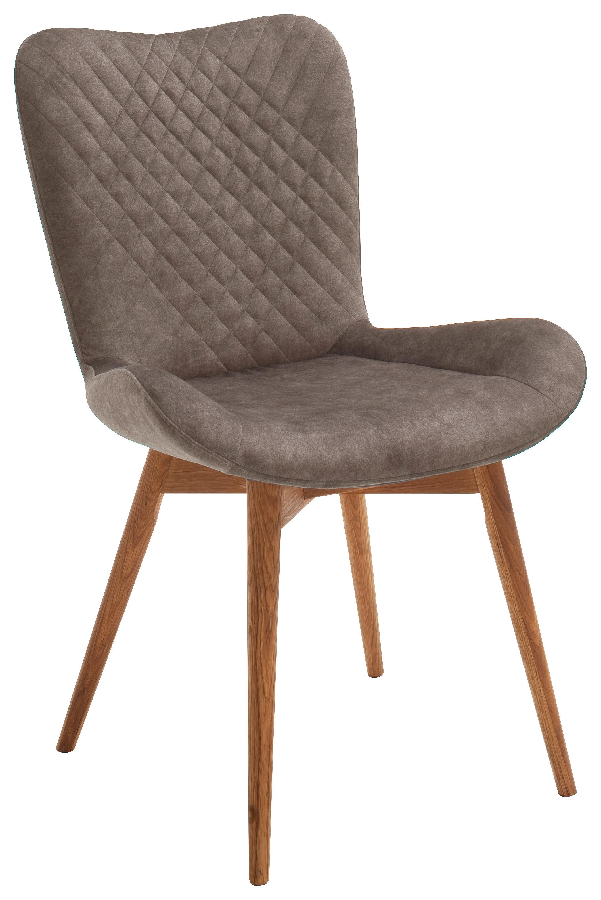 Stuhl Sarander - Eichefarben/Cappuccino, Natur, Holz/Textil (58/88/67cm) - MID.YOU