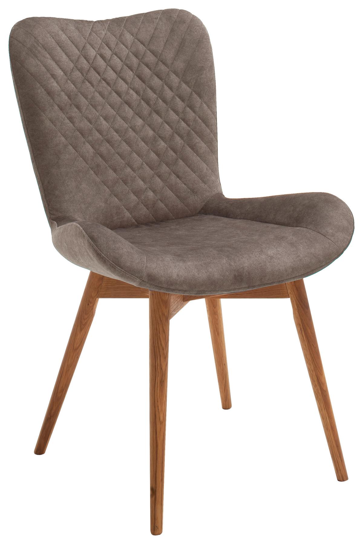 Stuhl Sarander - Eichefarben/Cappuccino, Natur, Holz/Textil (58/88/67cm) - MID.YOU