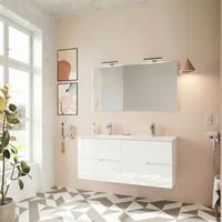Fürdőszoba Blokk Eva 120cm - antracit/fehér, Konventionell, faalapú anyag/természetes anyagok (120/51/46cm)