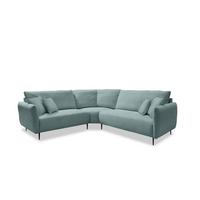 Ecksofa Vanilla Hellblau S: 256x256 Cm - Schwarz/Grau, Design, Textil (256/256cm) - Livetastic