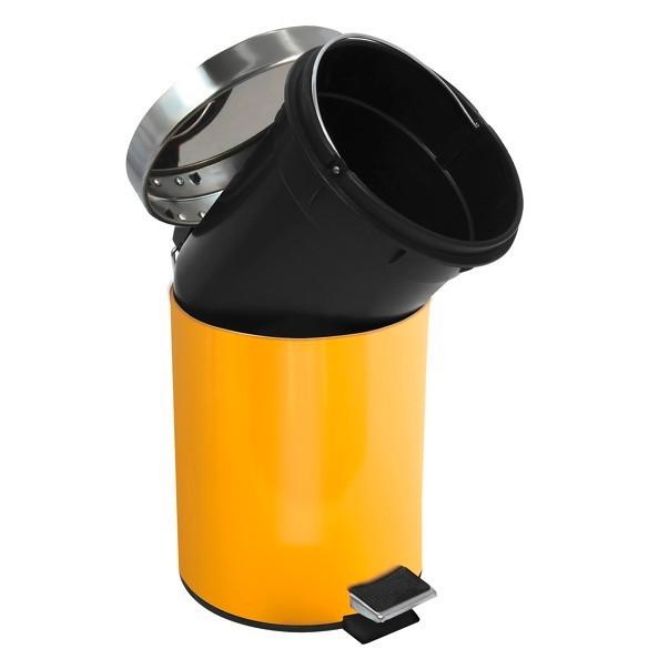 Kosmetikeimer Unis 3l Gelb Metall Dxh 17x25 - Currygelb/Schwarz, Basics, Kunststoff/Metall (17kg)