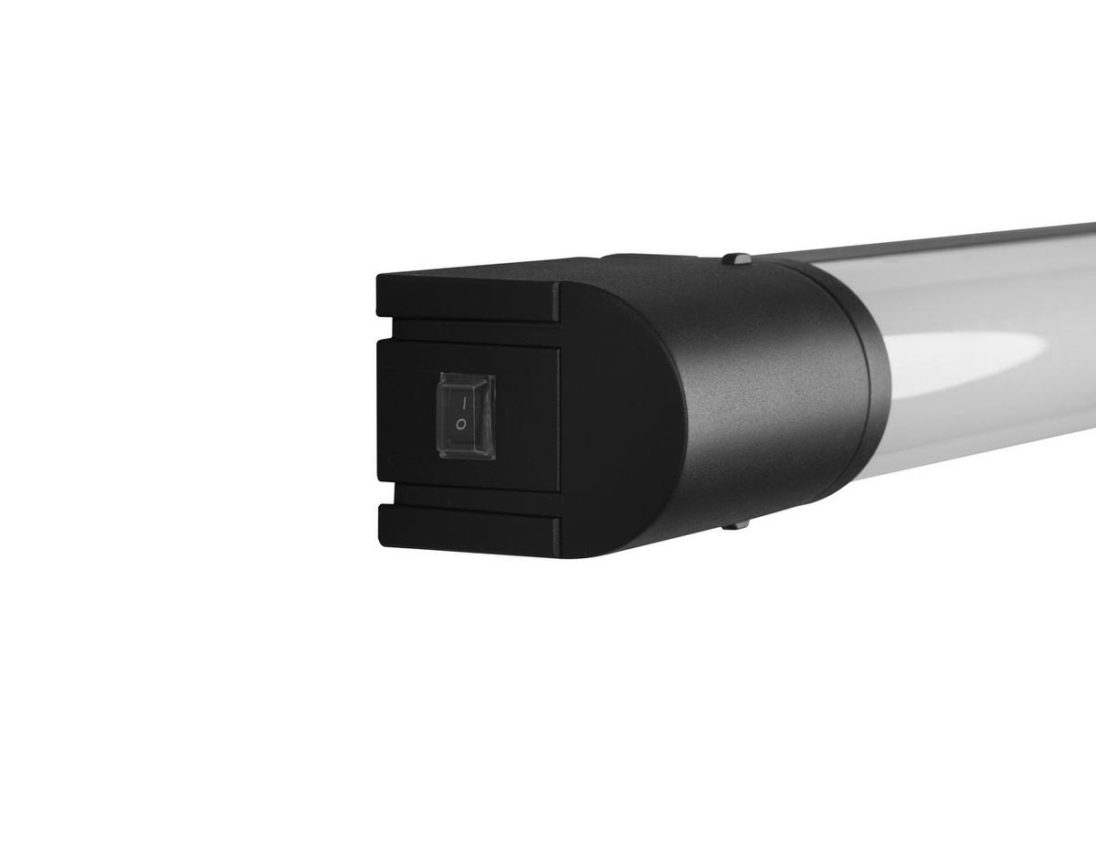 Bad-wandleuchte Ip44 1-flammig Mit Schalter Inkl. Steckdose - Schwarz, Basics, Kunststoff/Metall (79/5,5/7cm) - Trio Leuchten