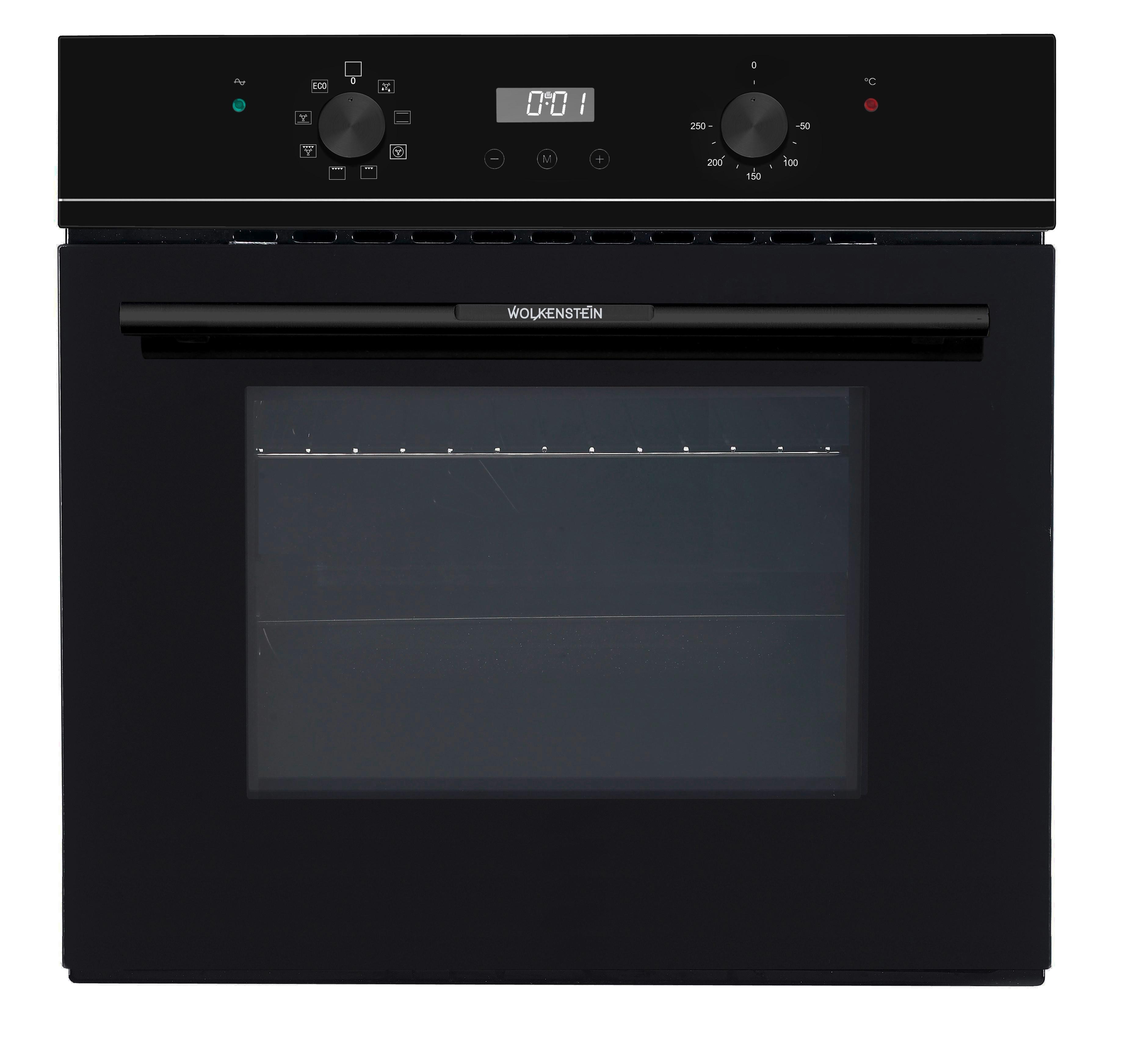 Backofen Wmo 80 Schwarz B: 59,5 Cm - Schwarz, KONVENTIONELL, Glas/Metall (59,5/59,5/55cm) - Wolkenstein