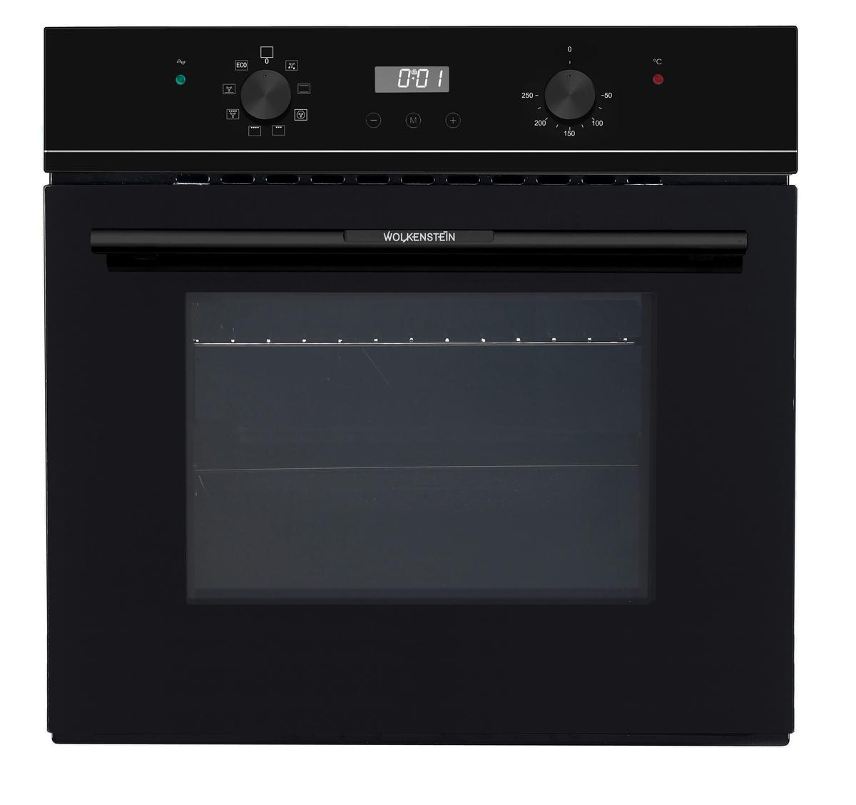 Backofen Wmo 80 Schwarz B: 59,5 Cm - Schwarz, KONVENTIONELL, Glas/Metall (59,5/59,5/55cm) - Wolkenstein